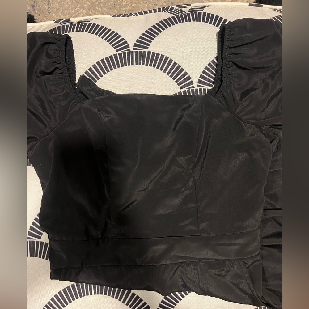 Black romper with cross back
